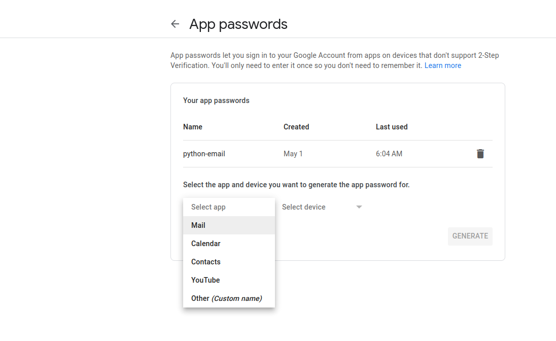 Step 4 c Gmail Setting