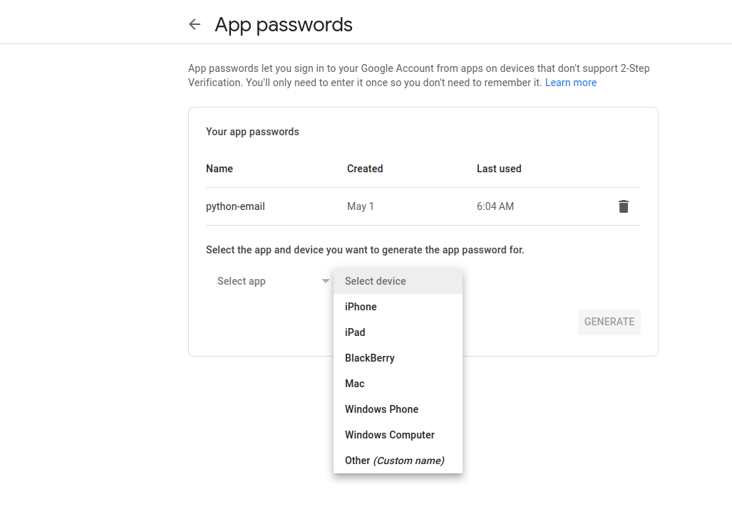 Step 4 d Gmail Setting